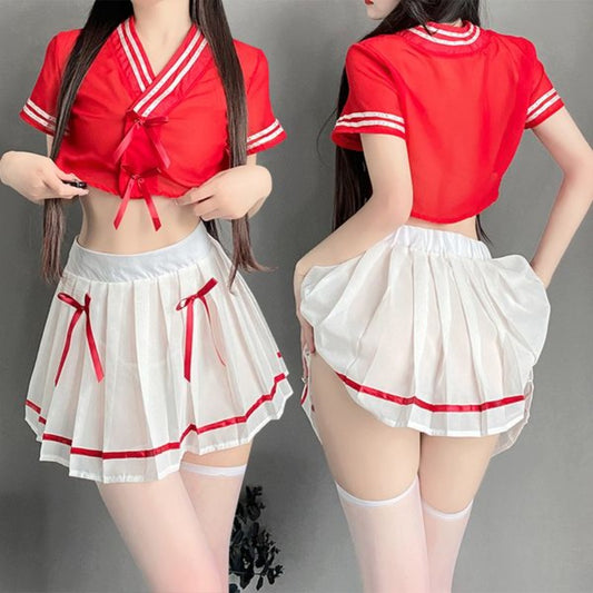 BT2635-情趣內衣透明內衣純欲學院風制服套裝小胸免脫激情誘惑