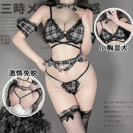 BT2511-情趣內衣小胸激情套裝蕾絲火辣免脫三點女傭女僕制服誘惑床上性感騷