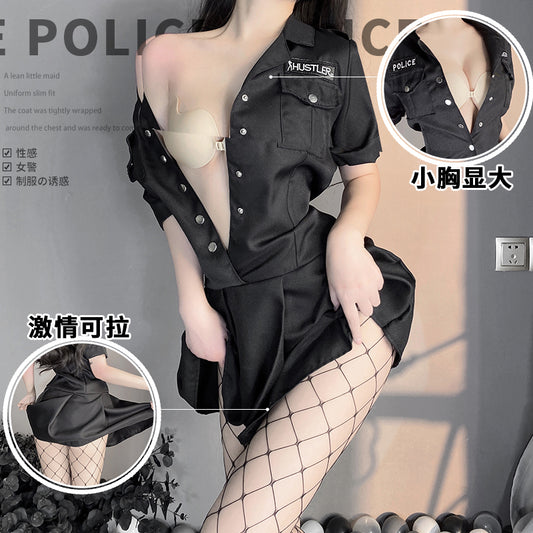 BT8034-性感情趣內衣女警車模制服角色扮演套裝激情可愛