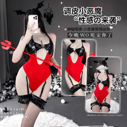 BT2496-情趣內衣服裝小惡魔開檔連體套裝性感誘惑床上激情女