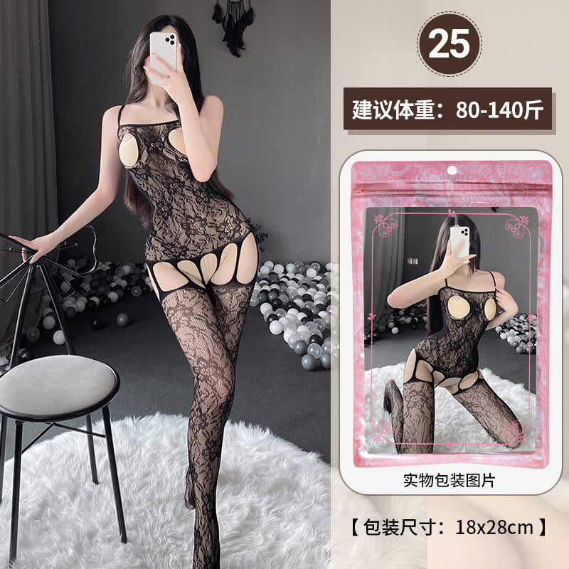 【組合系列】BO01-BO36-情趣內衣大碼性感透視鏤空網衣連體衣誘惑開檔絲襪裝