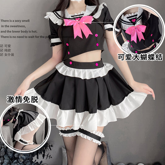 BT2508-1情趣內衣女僕裝制服挑逗衣服蕾絲套裝可愛免脫激情騷誘惑睡衣性感