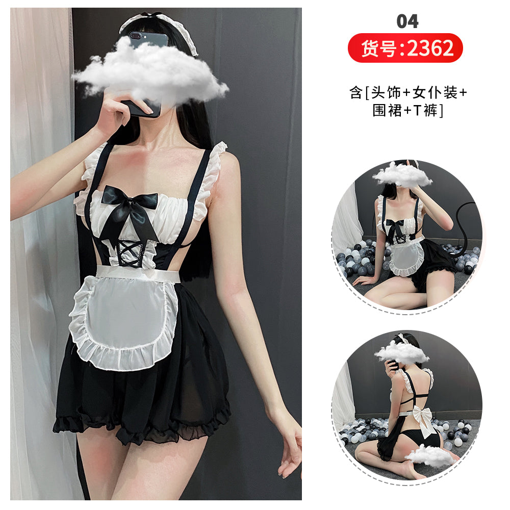 【組合系列】BT15-性感情趣內衣誘惑女僕女傭可愛制服組合套裝