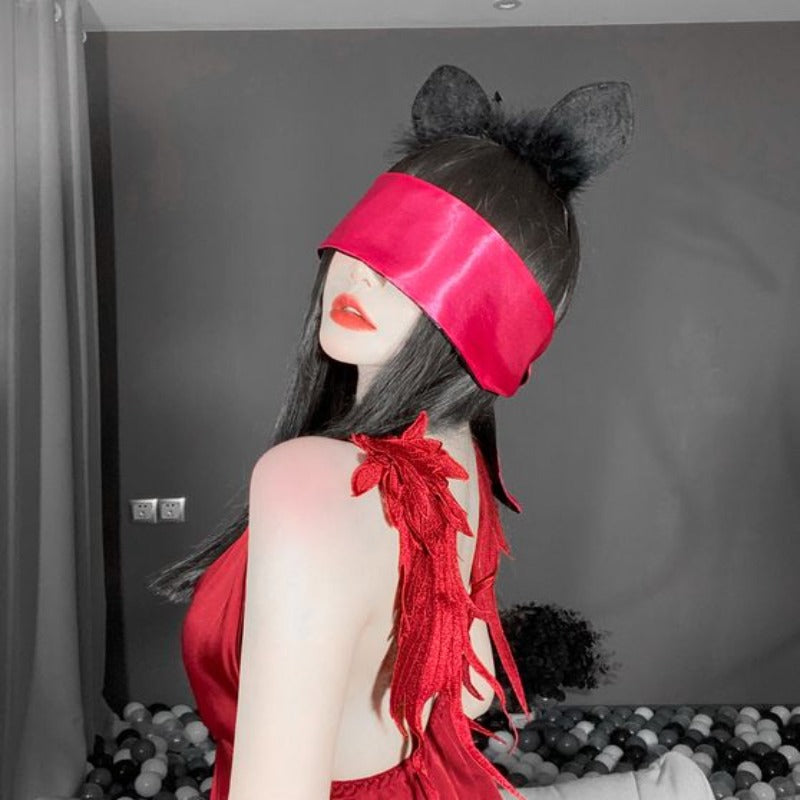 BM2353-成人色丁布眼罩穿戴另類玩具配飾男女夫妻情趣眼罩