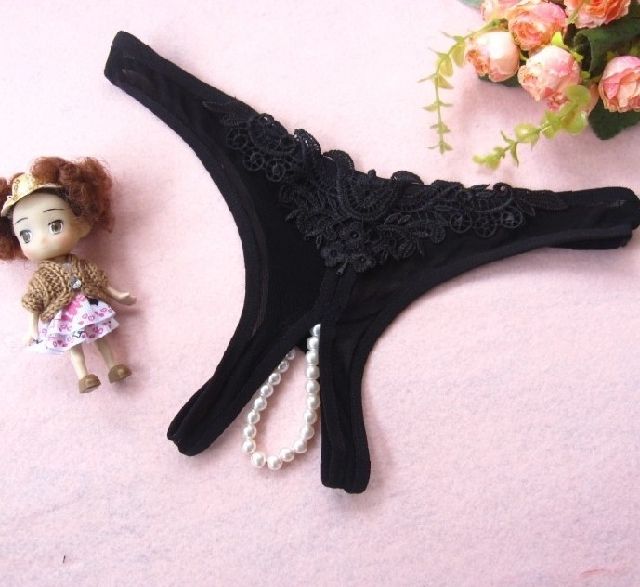 CE3009-性感內褲蕾絲蝴蝶結情趣性感透視誘惑女士丁字褲T褲網紗