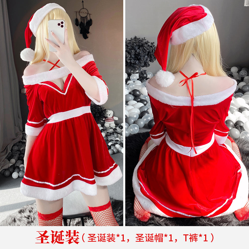 BT2493-情趣內衣性感可愛聖誕套裝抹胸制服誘惑