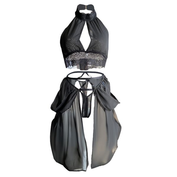 BS2608-性感透視小胸睡衣情趣內衣女激情蕾絲誘惑套裝純欲睡裙