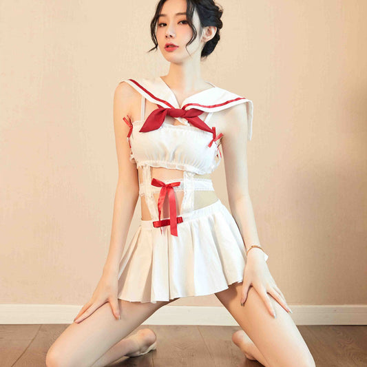 【A-1536】情趣內衣女性感水手學生裝制服誘惑短裙套裝