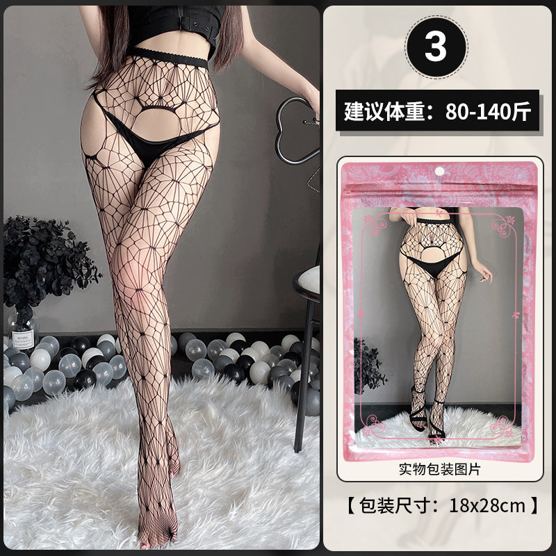 【組合系列】BCY38-情趣內衣大碼女性感絲襪鏤空吊帶襪激情免脫薄款長筒襪