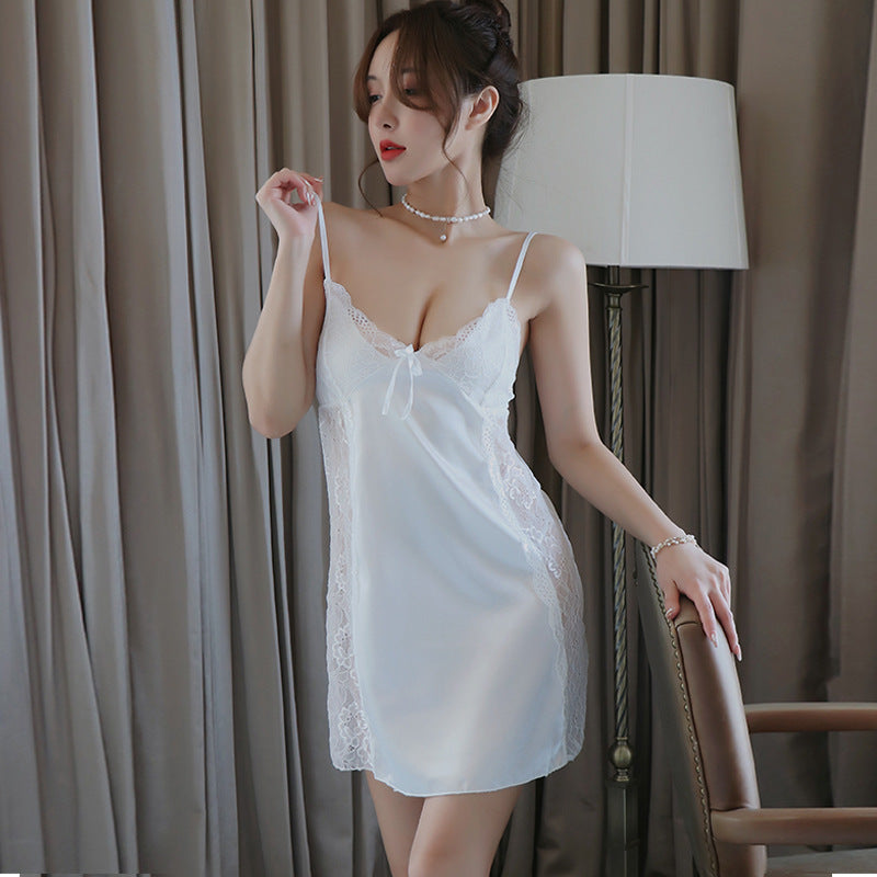 【A-1195】情趣內衣女性感吊帶透視裝蕾絲套裝吊帶睡裙睡衣