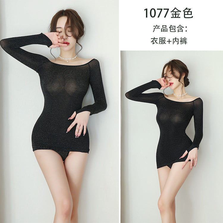 【A-1077】情趣內衣閃光夜店睡衣cos純欲制服誘惑床上激情套裝