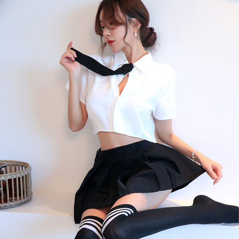 【A-1341】性感內衣性感純欲風JK制服角色扮演學生裝百褶裙火辣制服誘惑