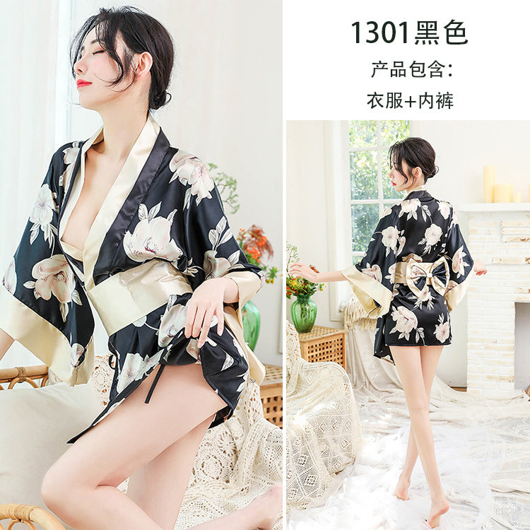 【A-1301】情趣內衣歐美女式服性感仿緞面睡衣睡裙制服誘惑套裝