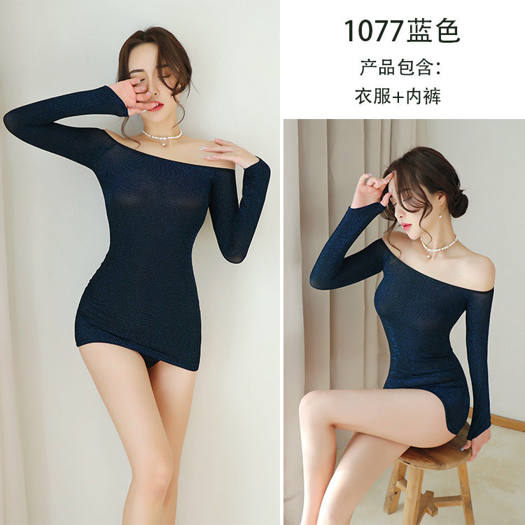 【A-1077】情趣內衣閃光夜店睡衣cos純欲制服誘惑床上激情套裝