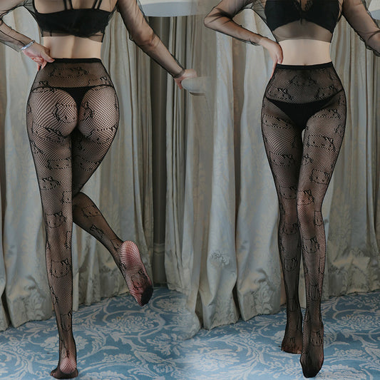 AS5074-情趣內衣女士鏤空網襪連體襪打底褲性感絲襪