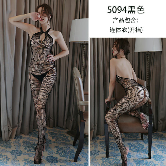 AO5094-情趣內衣女性感誘惑連體衣襪免脫開檔網襪絲襪